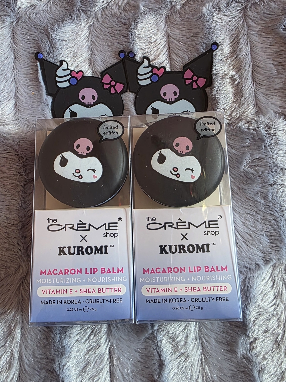 Kuromi Macaron Lip Balm - Black/Pink Limited Edition